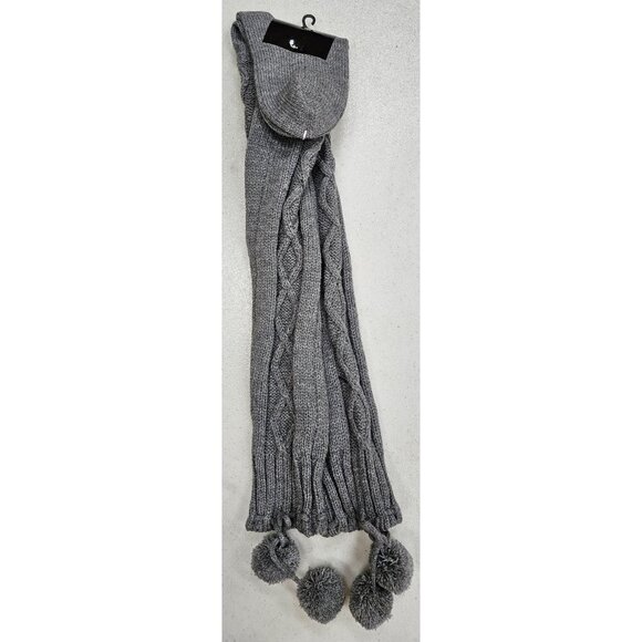 Women Long Socks Crochet Over Knit Winter Knee Leg Warmers Boot Cuff w/ Pompoms - Picture 1 of 4